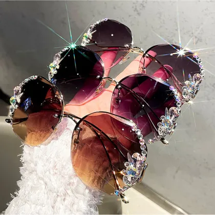 2024 Women's Diamond Sunglasses - Fashion Eyeglasses for Girls and Ladies