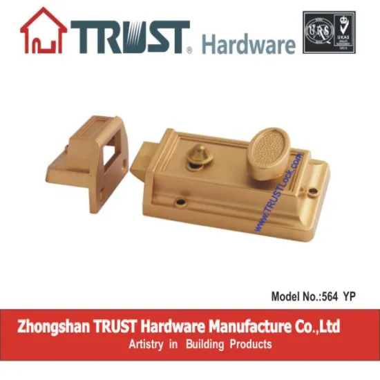 TRUST 564YP: Zinc Alloy shell Brass Night Latch.