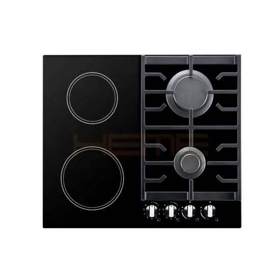UKCA Certified 60cm 4 Burner Gas Stove with Glass Panel Ceramic Cooktop