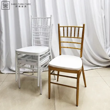 White Gold Banquet Wedding Chiavari Tiffany Chairs