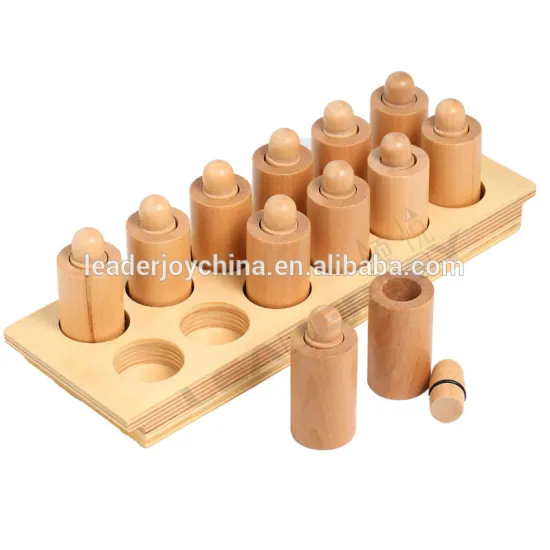 Leader Joy beech wood montessori material kids educational toys Smelling cylinders