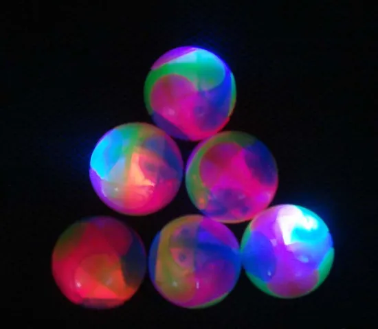 Flashing Rainbow Tri-color Bounce Ball 55MM