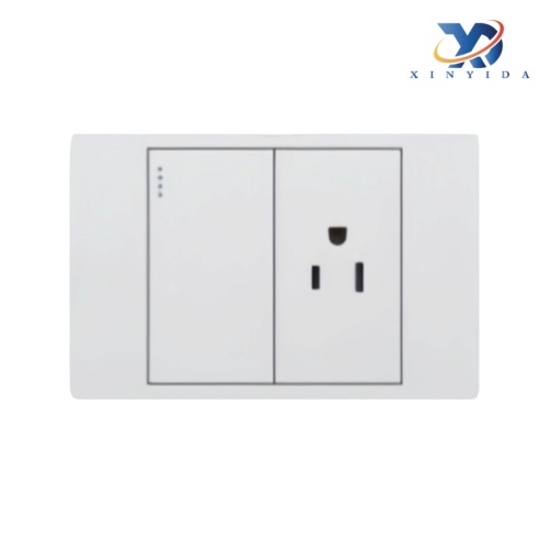 Suis dinding plat tengah besi untuk kawalan tunggal