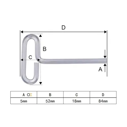Multipurpose Carbon Steel T Handle Hex Key Wrench Allen Key