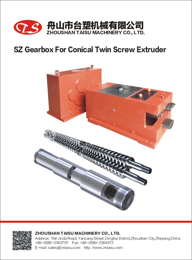 Conical Twin Screw Gearbox For Plastic Extruder Sz, High Quality