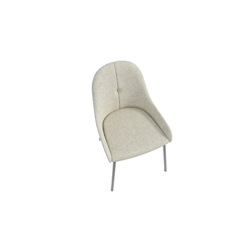 silla de comedor tapizada de café clásico