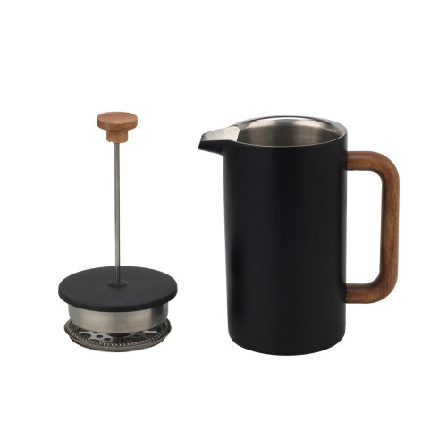 French Press Coffee Maker with Wood Handle