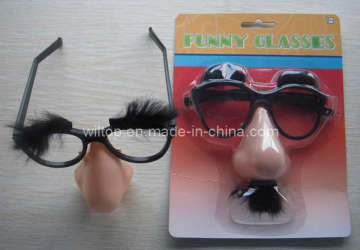 Plastic Funny Glasses with Nose (PM079)