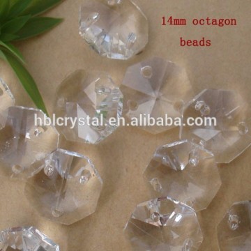 14mm Octagon Beads Clear Christmas Crystal Lamp