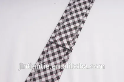 Lanbo cotton plaid tie