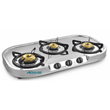 Optra SS Gas Stove 4 Brass Burners