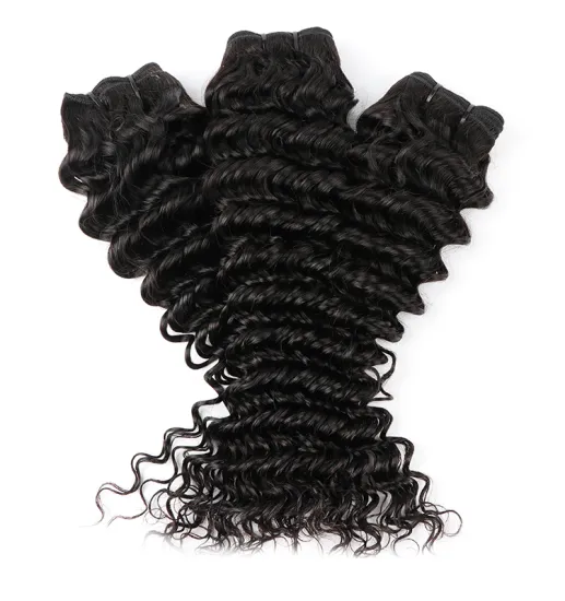 Cheap 10a Grade Wholesale Vendors Mink Human Hair Weave Deep Curly Virgin Brazilian Hair Bundles with Lace Fontals Closure