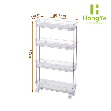 Ruedas blancas para carrito de almacenamiento con ruedas ajustables de 4 niveles