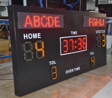 Outdoor Waterproof Soccer Scoreboard: 1.8mW x 0.9mH LED Display