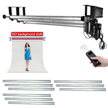 Motorized Electric Wall Ceiling Mount Background Support System with 3 Rollers and Remote Control