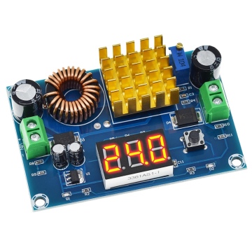 XH-M411: 3V-35V to 5V-45V 5A Boost Converter with Digital Display Voltage Regulator Power Supply Module
