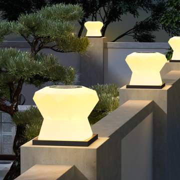 Simple Modern Stainless Steel Solar Pillar Lamp
