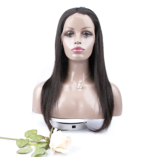 Virgin Remy Unprocessed Brazilian Mink Human Hair 180% Density Long Straight Invisible Full Lace Wig with Baby Hair
