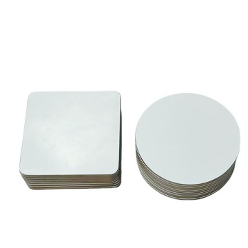 Factory Outlet Wooden Printable 90mm and 100mm Square MDF Coasters with Cork Back