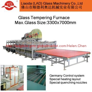 Glass horizontal flat tempering furnace