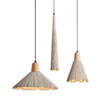 Japanese Cream Style Grey Cement Pendant Light for Dining Hall and Room Decoration