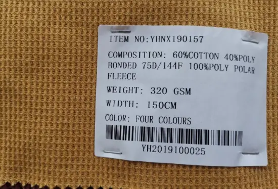 Cvc Bonded Polar Fabrics