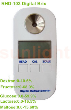 Digital Dextran/Fructose/Glucose/Lactose/Maltose Brix Refractometer RHD-103