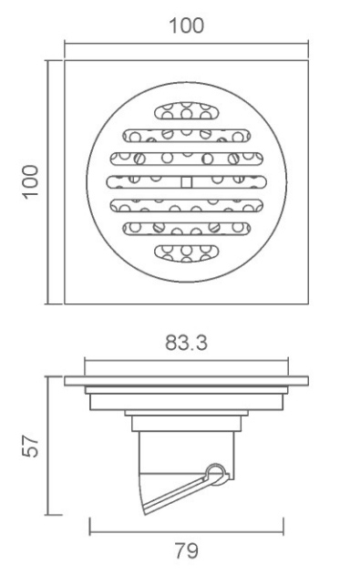 Stainless steel odor-proof floor drain with c