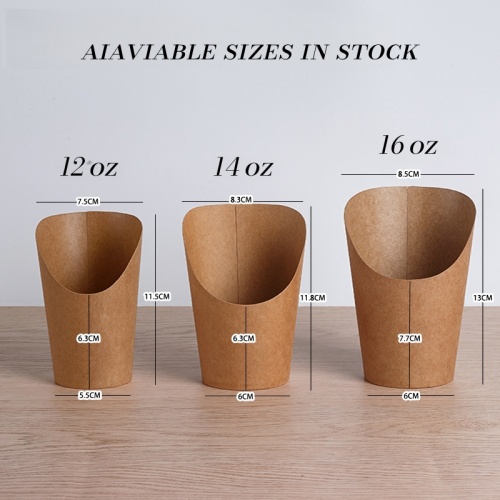 Disposable Kraft Snack Cup for Takeaway Food