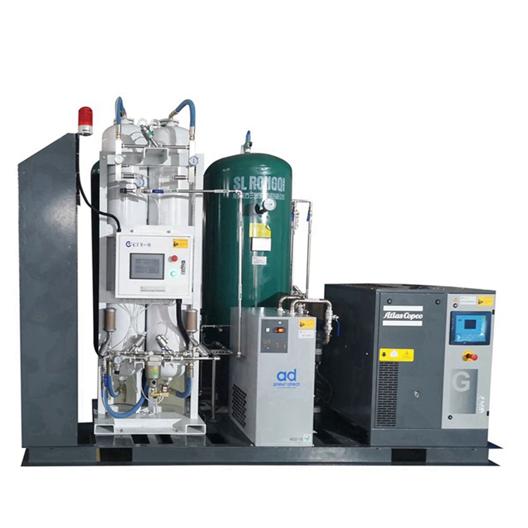 Generatore di ossigeno PSA con compressore Atlas Copco