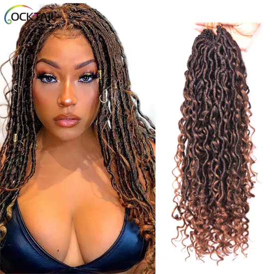 short gypsy river goddess faux locs with curly hair, curly bohemian passion twist river locs crochet braids twist natural deep