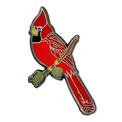 Classic Red Cardinal Bird Enamel Lapel Pin