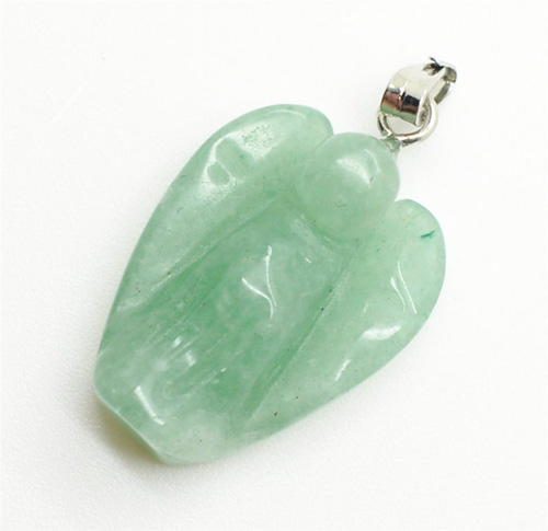 Pendentif Aventurine en forme d&#39;ange vert