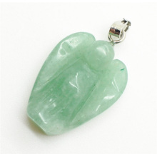 Pendentif Aventurine en forme d&#39;ange vert