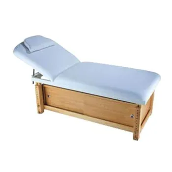 High-density Modern Solid Wood Facial Bed with T1.0 PVC Leather