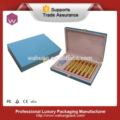 Luxury custom wooden cigar humidor assortment box for cigars