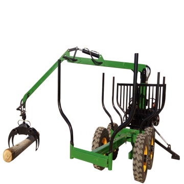 3 Ton ATV Timber Trailer with Crane: Hydraulic Log Loading Trailer with Grapple