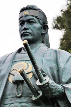 Custom decoration bronze  japanese samurai statue sculpture