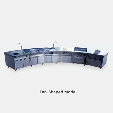 Commercial Monobloc Cooking Range Complete Tailor-Made Kitchen Design for Professionals Restaurant Cooking Equipment