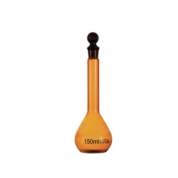 Brown Borosilicate Class A 150ml Volumetric Flask - China Made