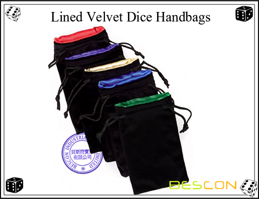 Lined Velvet Dice Handbags-2