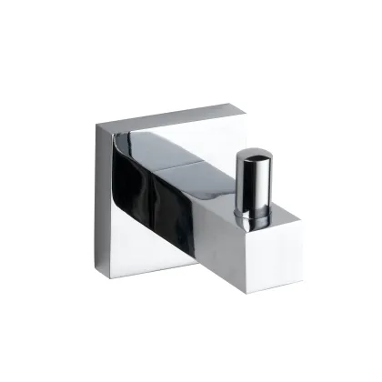 Brass Chrome Double Towel Robe Holder Hook Wall Mounted Round Robe Hook