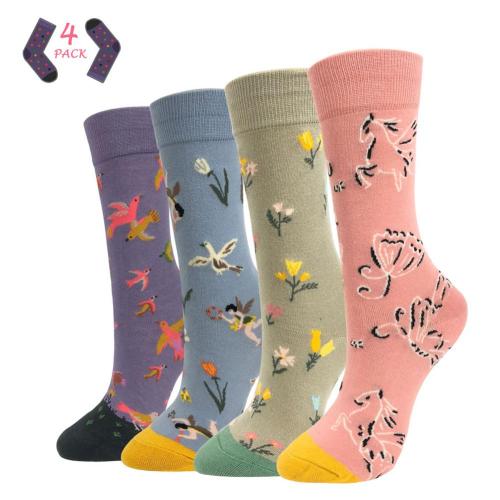 Women's Novelty Crew Socks Funny Colorful