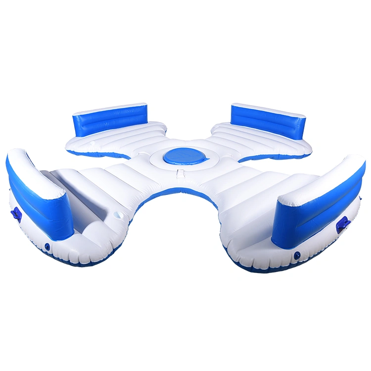 8 people round floating island inflatable lounge chair wholesale