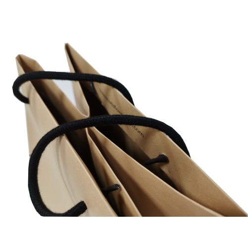 Inside glossy waterproof lamination Kraft paper shopping bag