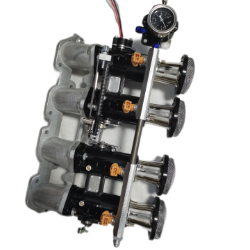 FAJS NO TZ5-5B-2 Dual 50DCOE Throttle Body Conversion Kit for Racing or Carburetor Conversion EFI - Black No Manifold