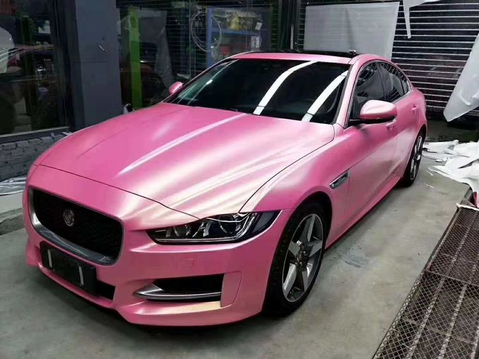 Wärmesichere Vinyl -Wrap -Farbverschiebung, UV -Beweis Metallic Pink Vinyl Wrap Calendered 0