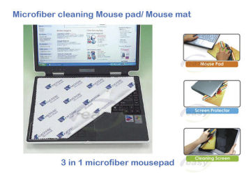 Silk Screen / Offset / Digital Photo / Embossing Microfiber Mousepads, Micro Fiber Cleaning Mouse Mat