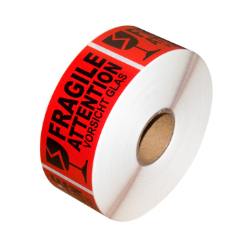 100x50mm warning fragile sticker