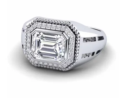 Men`s Luxury 18K Lab Diamond Ring